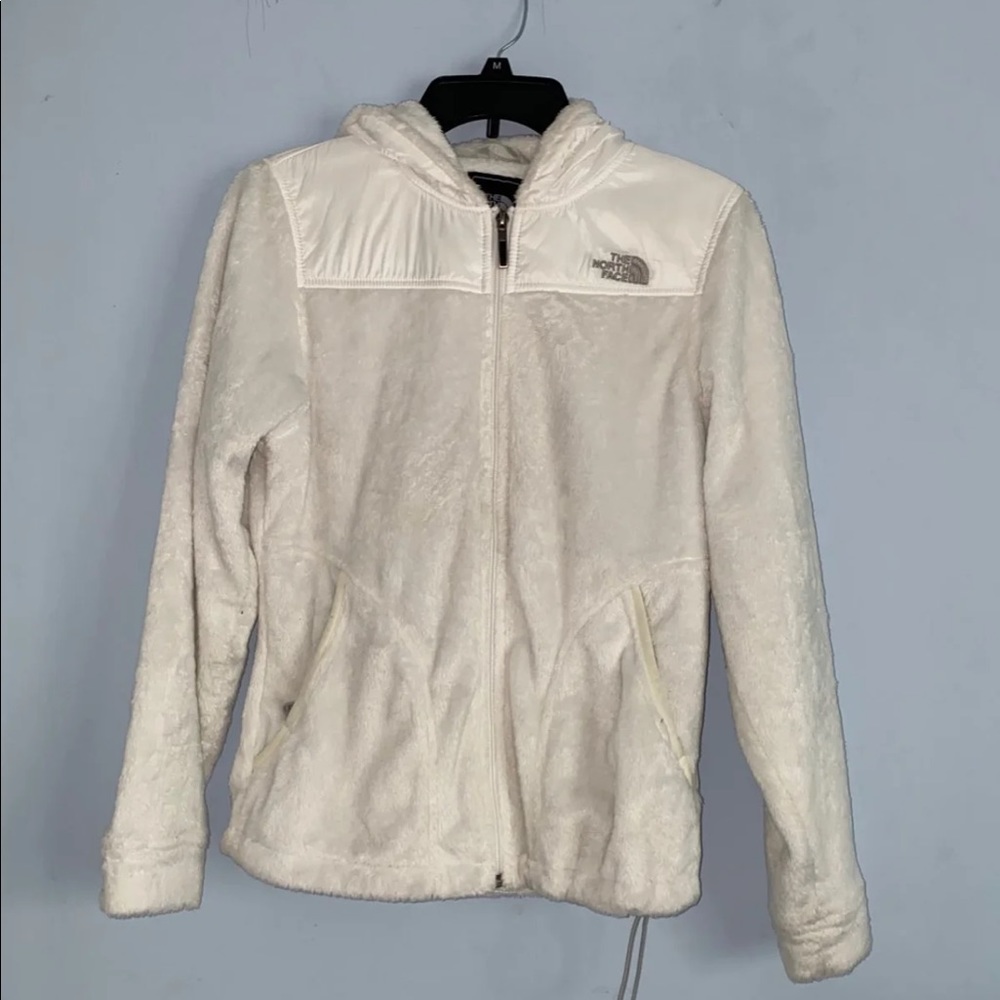 White Fluffy North Face